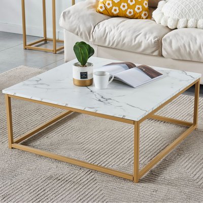 Table basse carrée style industriel,FACTO MEUBLES COSY