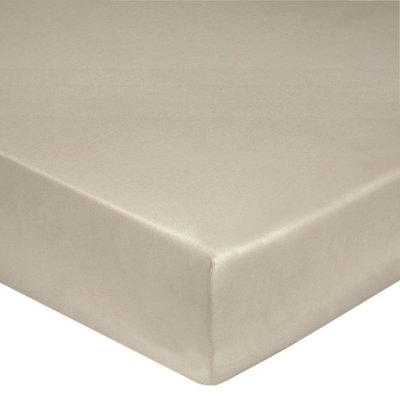 Drap Housse en Satin de coton  UNI BLANC DES VOSGES