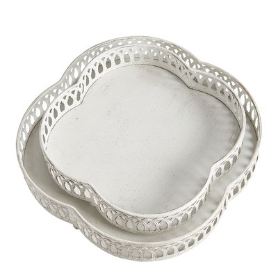 Set de 2 plateaux Idylle en métal MATHILDE M