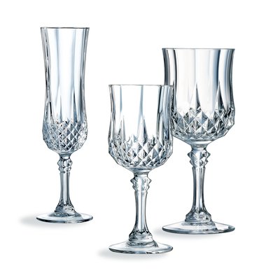 Ensemble 18 verres à pied Longchamp - Cristal d'Arques CRISTAL D ARQUES