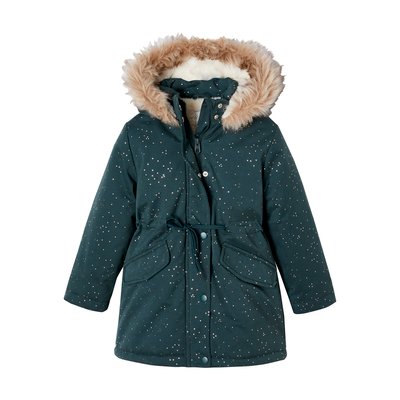 Parka à paillettes glitter doublée imitation fourrure VERTBAUDET