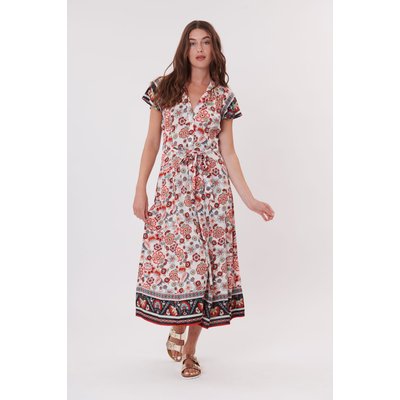 Robe longue chemise imprimée ample TIRAMITSU DERHY