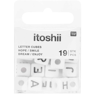 Itoshii parck de 19 perles ponii hope smile dream enjoy RICO DESIGN