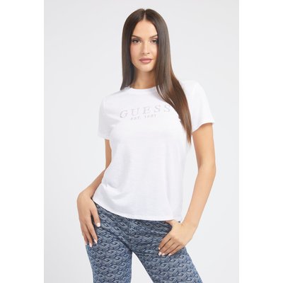 T-Shirt Logo Frontal Strass GUESS