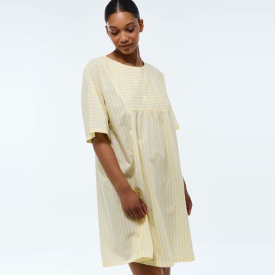 Chemise de nuit rayée tissée en coton BIO GOTS MONOPRIX