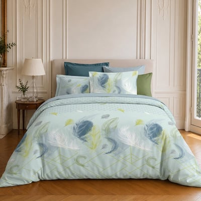 Parure de lit en microfibre motif tropical, PALOMA C DESIGN HOME TEXTILE
