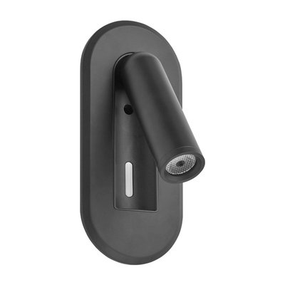 Applique encastrable Tête De Lit Mila Tactile Noir Mat MILLUMINE