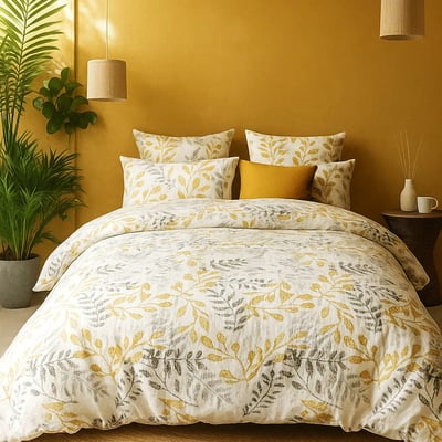 Parure housse de couette en coton imprimée, Eloa C DESIGN HOME TEXTILE