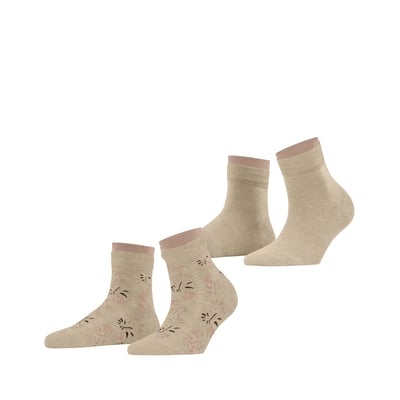 Chaussettes courtes Soft Blooms 2-Pack Opaque ESPRIT