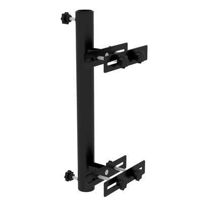 Fixation de parasol pour balcon pinces réglables garde-corps métal noir OUTSUNNY