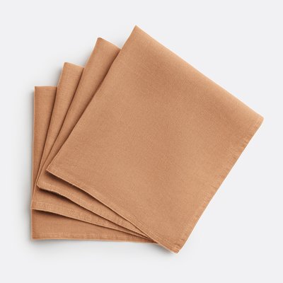 Lot de 4 serviettes de table lin lavé Victorine LA REDOUTE INTERIEURS