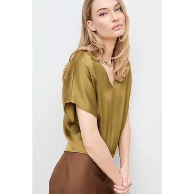 Chemise droite col v COULIS CAROLL