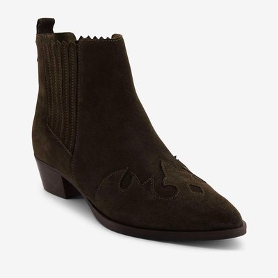 Bottes courtes cuir femme sales