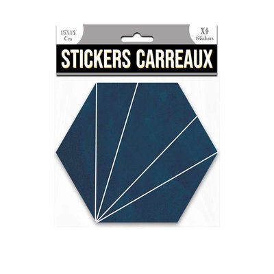 4 Stickers hexagonal TOILINUX