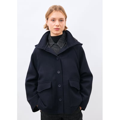 Manteau court oversize col montant HUMILITY