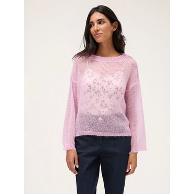 Pull de couleur unie en FIL mélangé mohair à maille ouverte MOTIVI