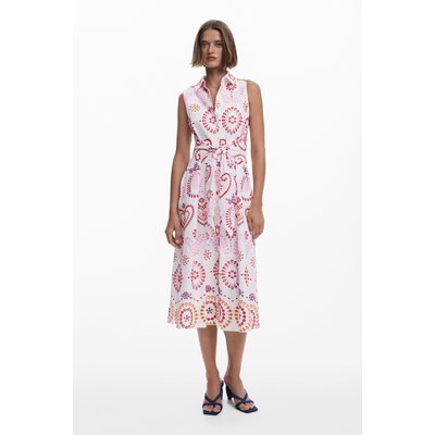 Desigual - Printed midi dress with bow DESIGUAL