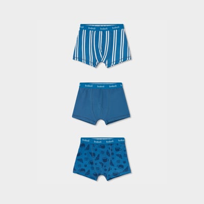 Lot 3 boxers imprimé rayures et croissants BOBOLI