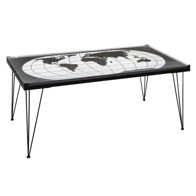 Table basse design métal Mappemonde ATMOSPHERA