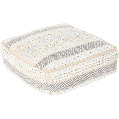 Pouf en coton tissé, confort salon RECOLLECTION