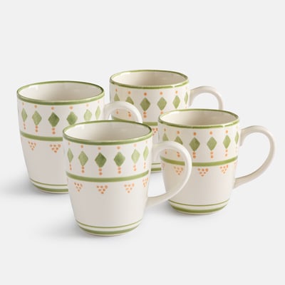 Lot de 4 mugs, en grès, LIMAO LA REDOUTE INTERIEURS
