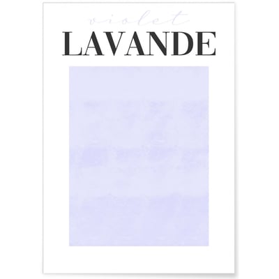 Affiche Violet Lavande L'AFFICHERIE