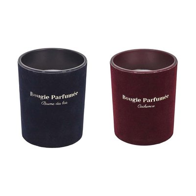 Bougie parfumée 10 x 12.5 cm Velours (Lot de 2) CMP