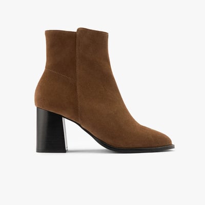 Bottine cuir velours CLOÉLIA MAISON TOUFET