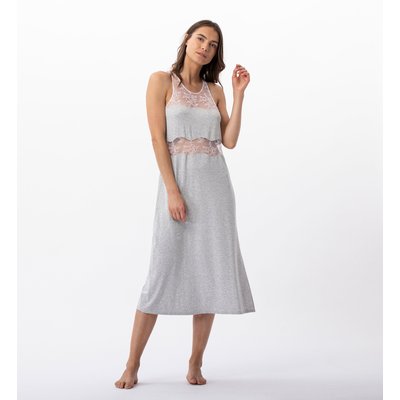Chemise de nuit longue en jersey et dentelle ANNAH 717 LE CHAT