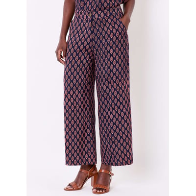 Pantalon imprimé large fluide 7/8 AMELIA LA FIANCÉE