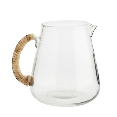 Carafe à eau verre poignée bambou MADAM STOLTZ
