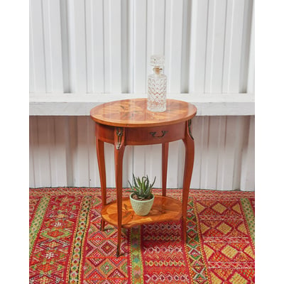 Table d'appoint en marqueterie Francine N°1097 - Bon état DEBONGOUT