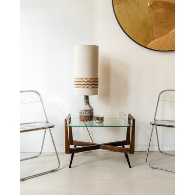 Table d'appoint en verre Hanna N°268 - Bon état DEBONGOUT