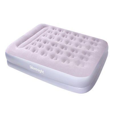 King Flock Airbed with Electric Pump in Grey SILENTNIGHT