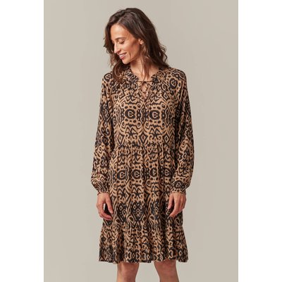 Robe mi-longue à motifs ethniques pour femme AURA DEELUXE