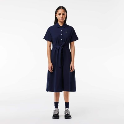 Robe relaxed fit en Petit Piqué ceinturée LACOSTE