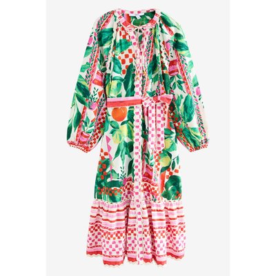 Robe chemise mi-longue nouée à la taille NEXT