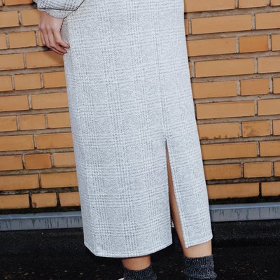 Jupe midi à carreaux PROMOD