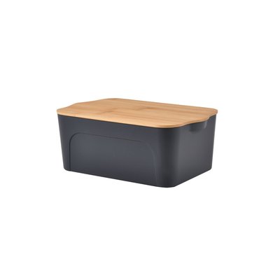 Boite plastique avec couvercle en bambou TOILINUX