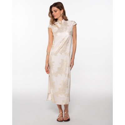 Robe longue avec décolleté à brandebourgs JADE BLOOM THE-ARE