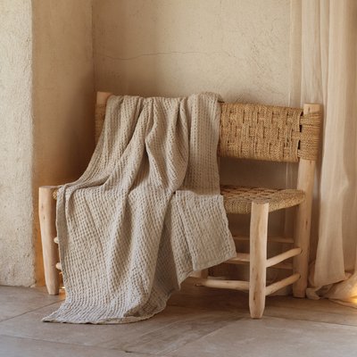 Plaid en coton gaufré HOME MAISON