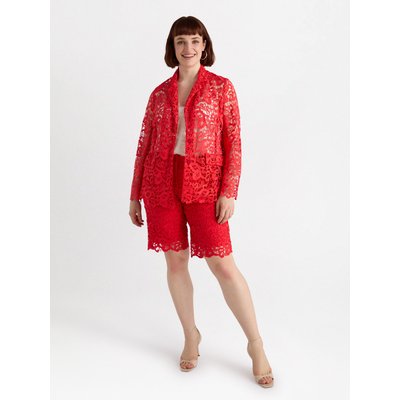 Short en dentelle, avec bouton doublé et zip devant FIORELLA RUBINO