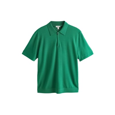 Polo à col zippé en mérinos signature NEXT