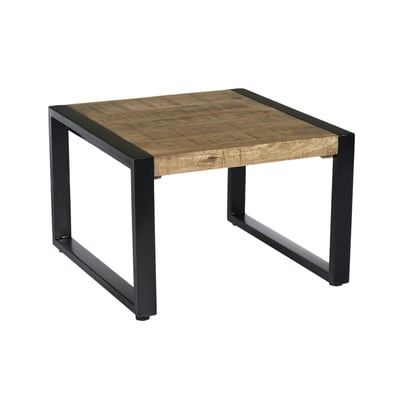 Table basse carrée bois métal 60 cm KARGO PIER IMPORT