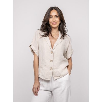 Chemise Manches Courtes Lin Ottilia DONA LISA
