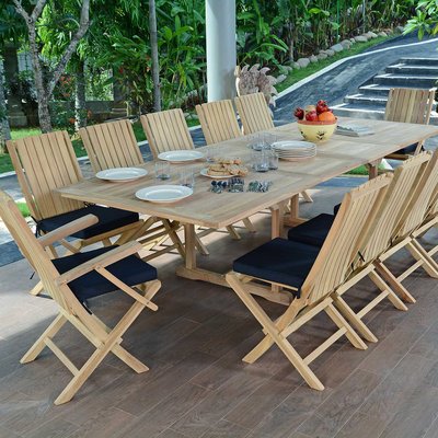 Salon de jardin en teck massif Malaga, 12 places TECK ATTITUDE