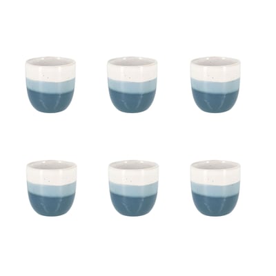 Lot de 6 tasses expresso en grès 11cl, RIGA NOVASTYL
