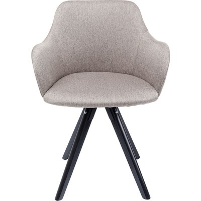 Chaise avec accoudoirs pivotante Lady Loco taupe KARE DESIGN