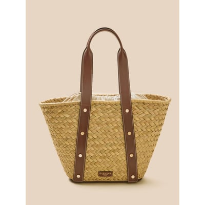 Sac cabas paille et cuir - Collection Maroquinerie Cyrillus CYRILLUS
