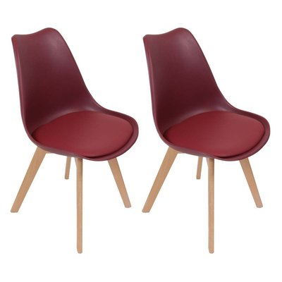 Chaise scandinave avec assise rembourrée (Lot de 2) CMP
